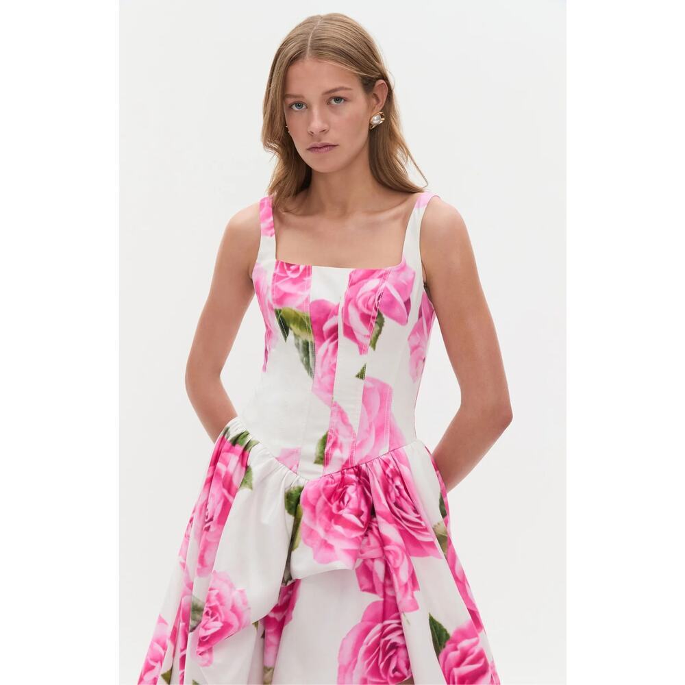 Aje Alani Gown Soft Rose Light Floral US 2 - Picture 4 of 15